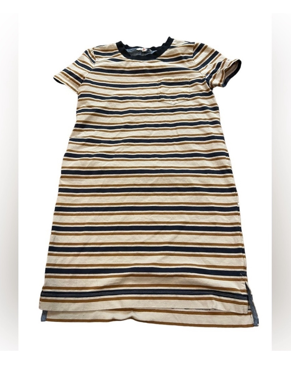 L.L. Bean Signature Striped Cotton T-shirt dress Short Sleeve Cotton size Small